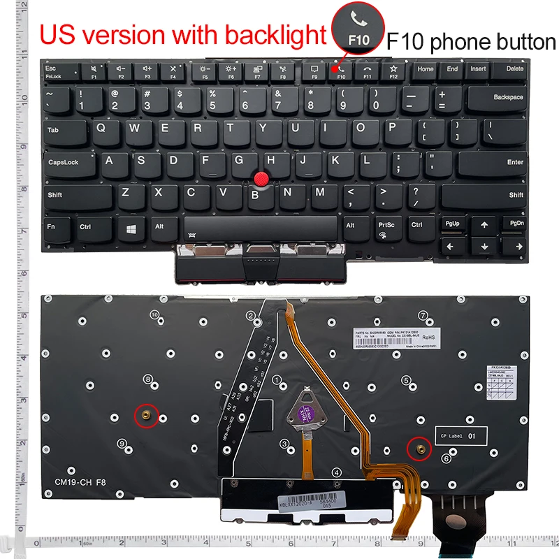 US NEW Laptop Keyboard For Lenovo X1 Carbon 4TH 2016/X1 Carbon 5TH 2017/X1 Carbon 6TH 2018/X1 Carbon 7TH 2019/X1 Carbon 8TH 2020
