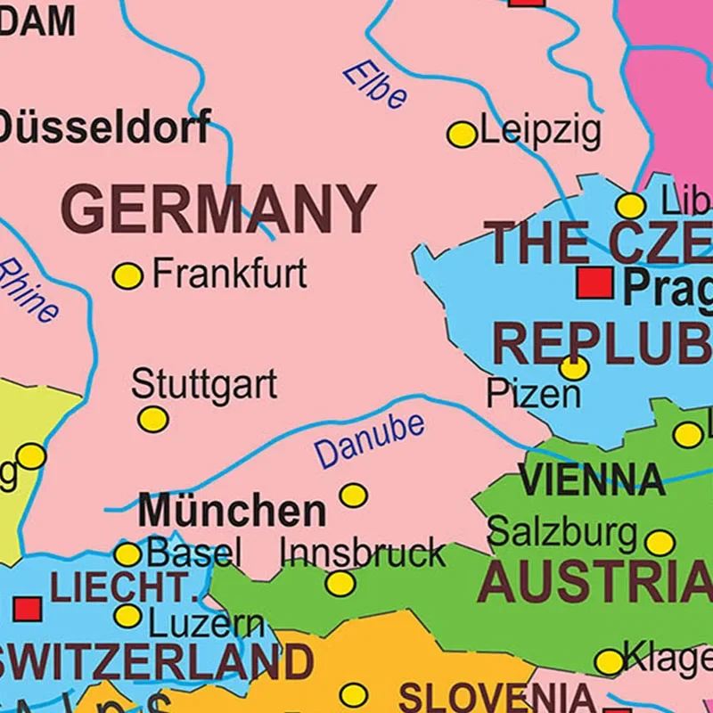 유럽 ​​벽지도 대형 포스터 225*150cm 영어 부직포 비닐 패브릭 그림 사무 용품 프레임없이 홈 인테리어