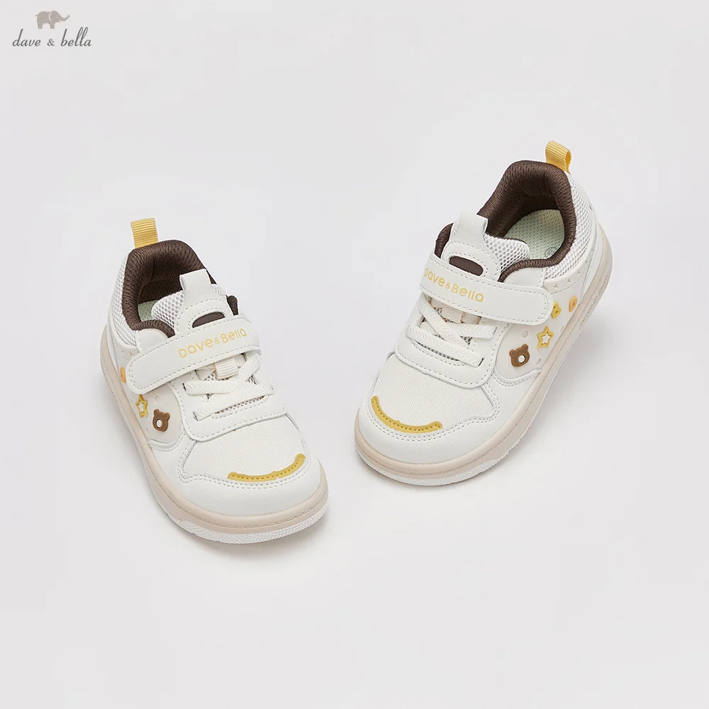 Dave Bella Children's Board Shoes Autumn New Girls' Comfortable Antibacterial White Shoes Boys' Sneakers Outdoor DB3253089