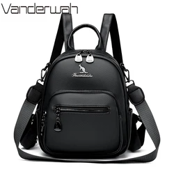 Women Travel Backpack for Teenager Girl 2024 Soft Leather Female Fashion 3 In 1 Bagpacks Large Capacity Ladies Mochilas Feminina