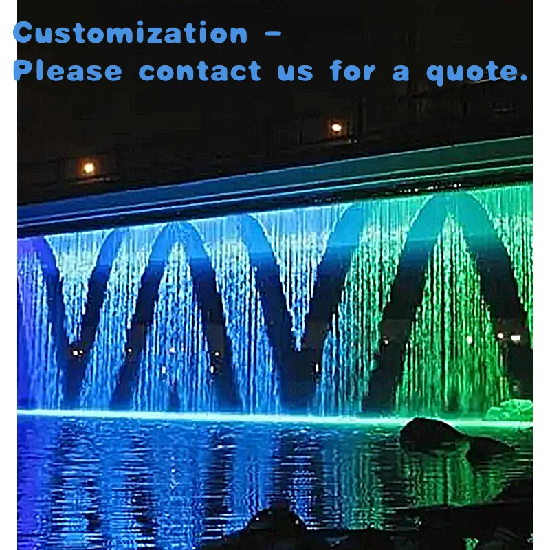 مخصص. ميزة الشلال في الهواء الطلق نافورة ستارة رقمية من الفولاذ المقاوم للصدأ