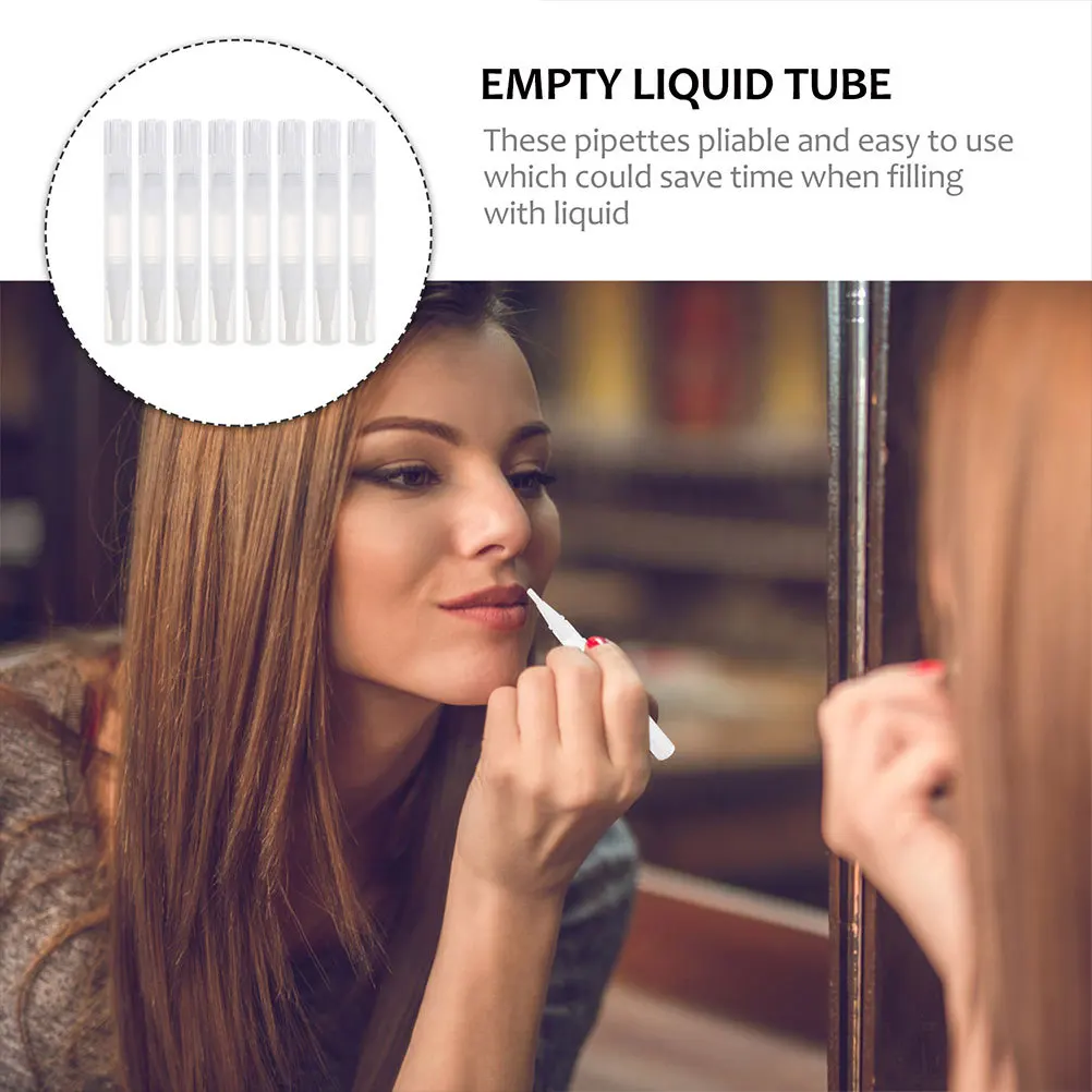 Bolígrafo vacío para aceite de uñas, bolígrafos para manicura, pincel portátil para aceite de cutícula, aplicador de Arte de uñas, suministro de manicura, tubo de brillo de labios vacío, 8 Uds.