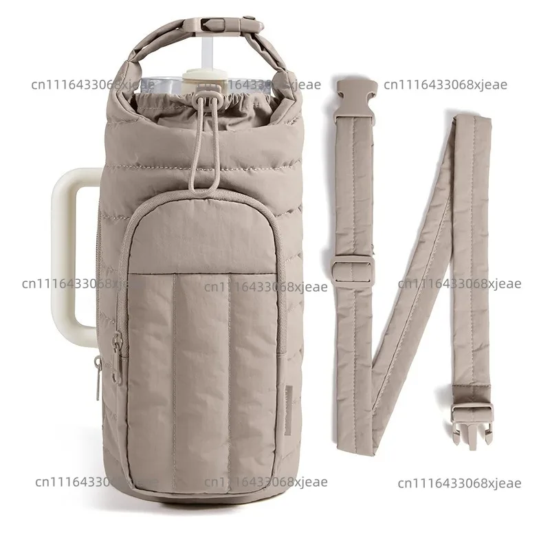 Outdoor Sports Down Kettle Bag Portable Large Capacity Crossbody Water Cup Bag Travel Thermos Cup Cover