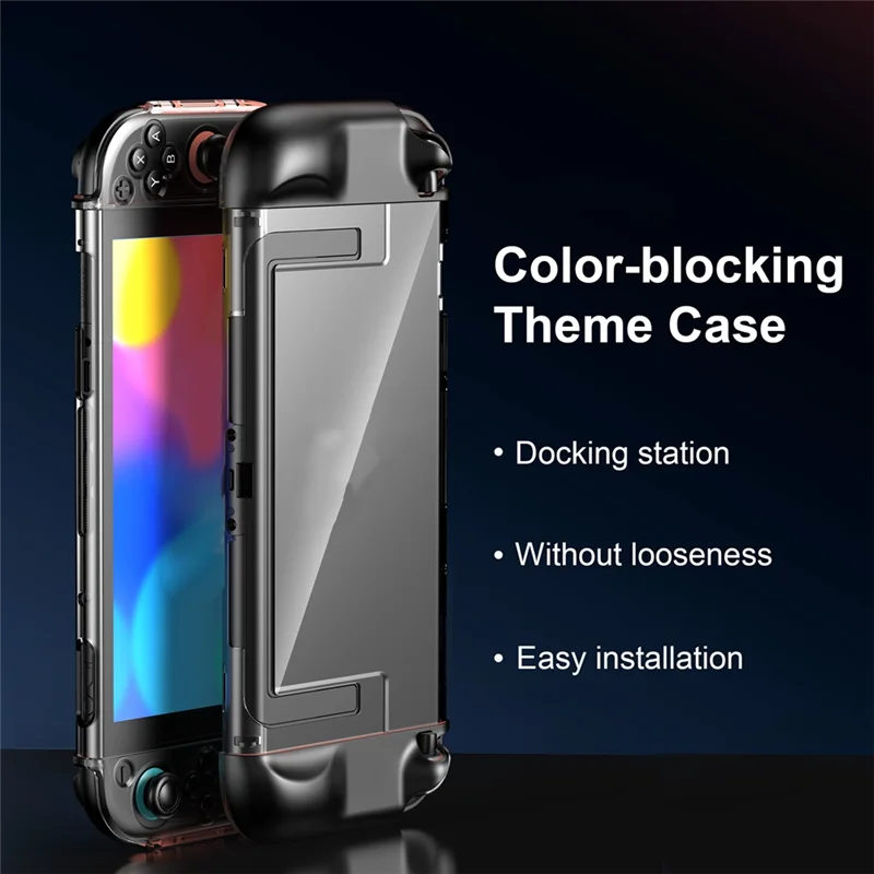 A13E-For Switch 2 Clear PC Hard Case Protective Cover Anti-Scratch Crystal Protector Case Shell With 4 Rocker Cap