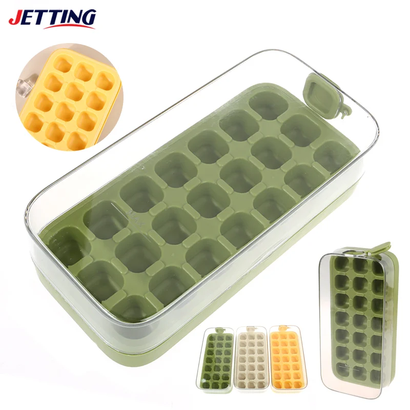 

1pcs Ice Cube Tray Ice Tray With Lid Ice Cube Trays Kitchen Accessories For Freezer Ice Cube Molds Easy Release