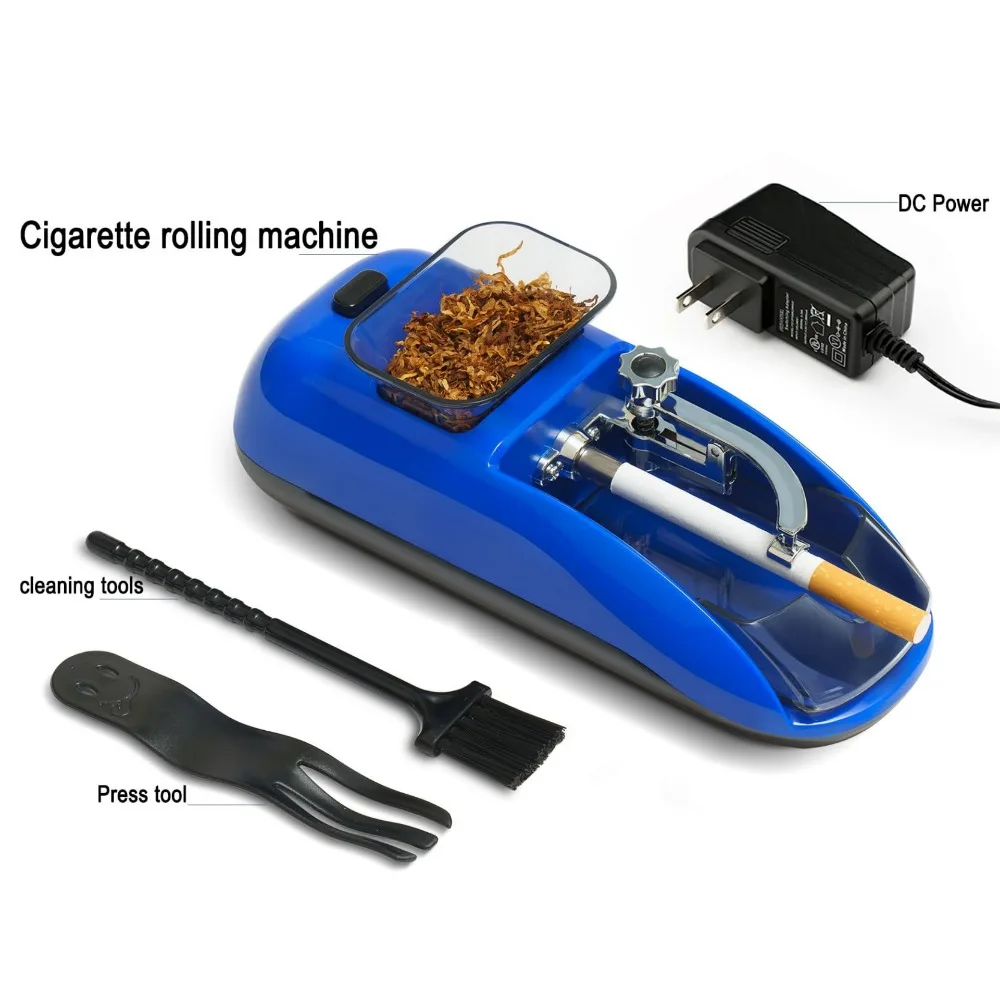 Electric Cigarette Rolling Machine Automatic Injector Maker Tobacco Raw Grass Roller Smoking Tool Cigar Cigarette Accessories