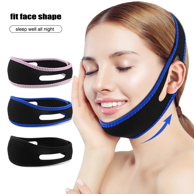 Anti Snore Chin Strap Nylon Elastic Breathable anti-Snoring Chin Belt Mouth Breathing Band Apnea Belt Improve Sleeping Care Tool