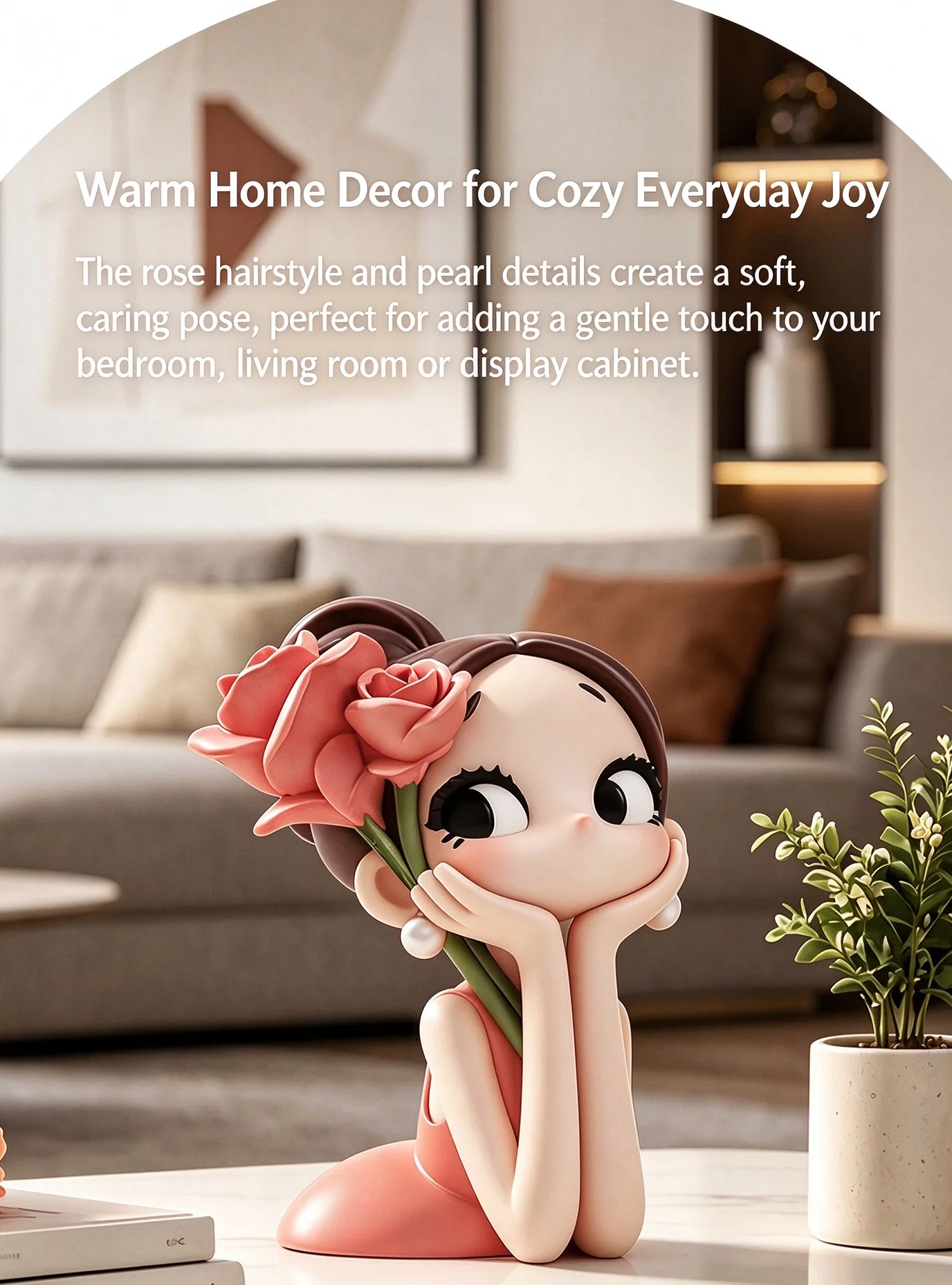 Cartoon Girl Desktop Ornaments, Soft Furnishings, Home Decorations, Fashionable and Personalized Crafts, Birthday Gifts for Couples - view 3