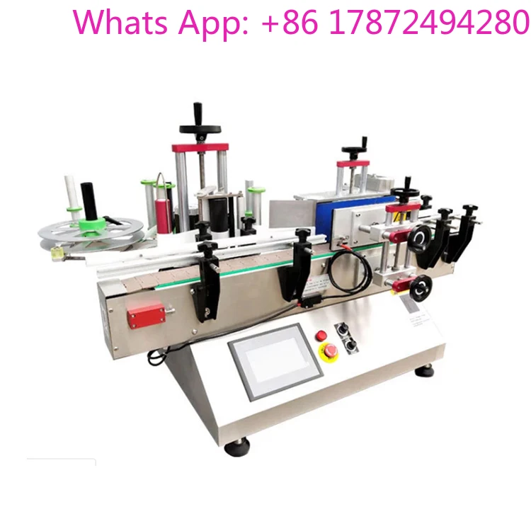 Glass Bottle Labeling Machine Desktop Semi Auto for Round & Plastic Wine Bottle