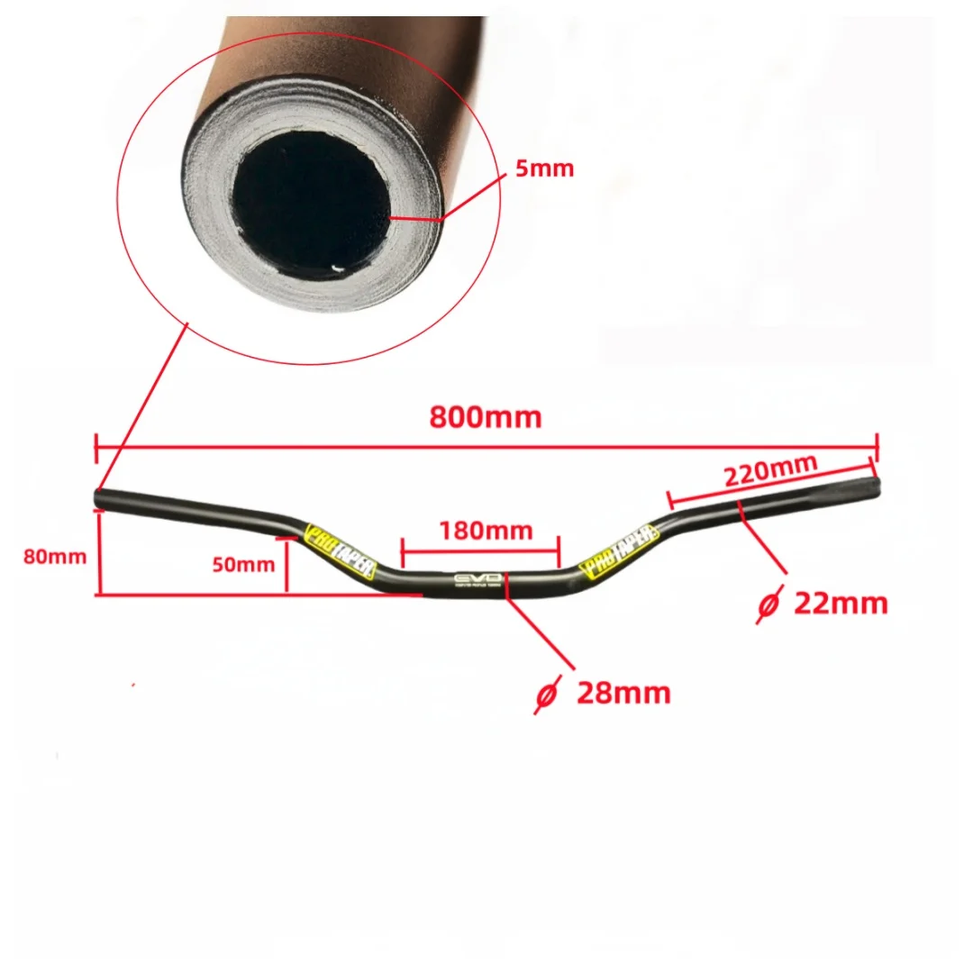 دراجة نارية المقود ل برو تفتق 1-1/8 "مقود القضبان الترابية دراجة الطرق غير الممهدة CNC عجلة القيادة ل EXC Duke ياماها كاواساكي سوزوكي هوندا #6