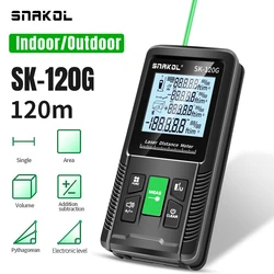 Snakol Green Laser Rangefinder 50m 70m 100m 120m Digital Laser Distance Meter Tape Measure Range Finder Trena Roulette Ruler