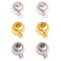 10pcs/lot 3mm Stainless Steel Stopper Beads Crimp Rondelle Loose Bead for Necklace Bracelet End Jewelry Making Accessories