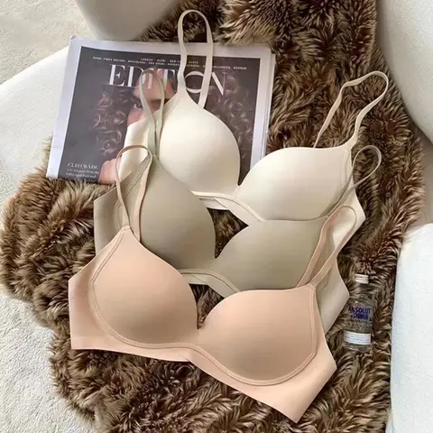 노트레이스 여성용 브래지어, 작은 가슴, 푸시 업, 푸시 업, 스틸 링 없음, 편안한 스포츠 충격 방지 속옷