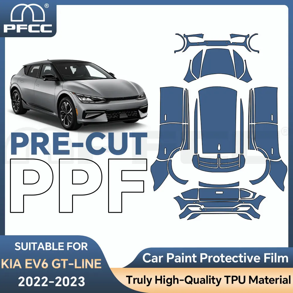 

Car Accessories For KIA EV6 GT-line 2022 2023 TPU Precut Paint Protection Film Full Vehicle Anti-Scratch Exterior PPF 8.5mil