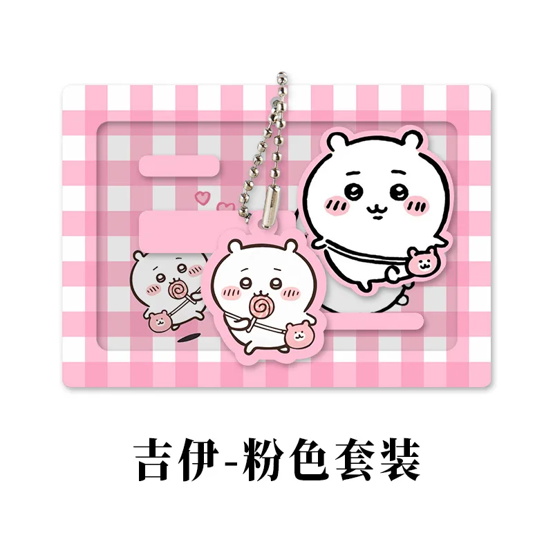 جديد Chiikawa الكرتون أنيمي Momonga الاكريليك غطاء بطاقة الهوية لطيف طالب عالية الجمال انزلاق غطاء بطاقة غطاء هدية للأطفال #6