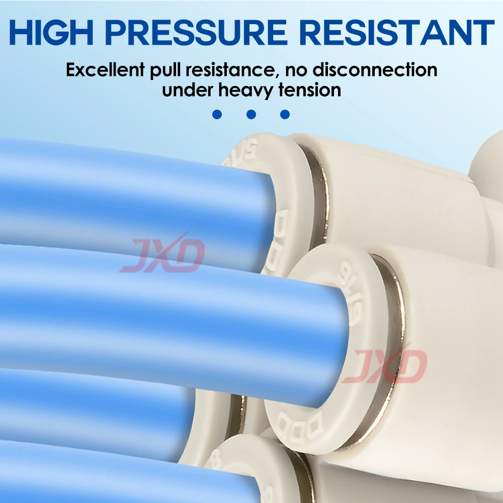 JXD Quick Push-in Y Tee Plastic Pneumatic Fitting for PU Air Tubing KQ2U04/06/08/10/12