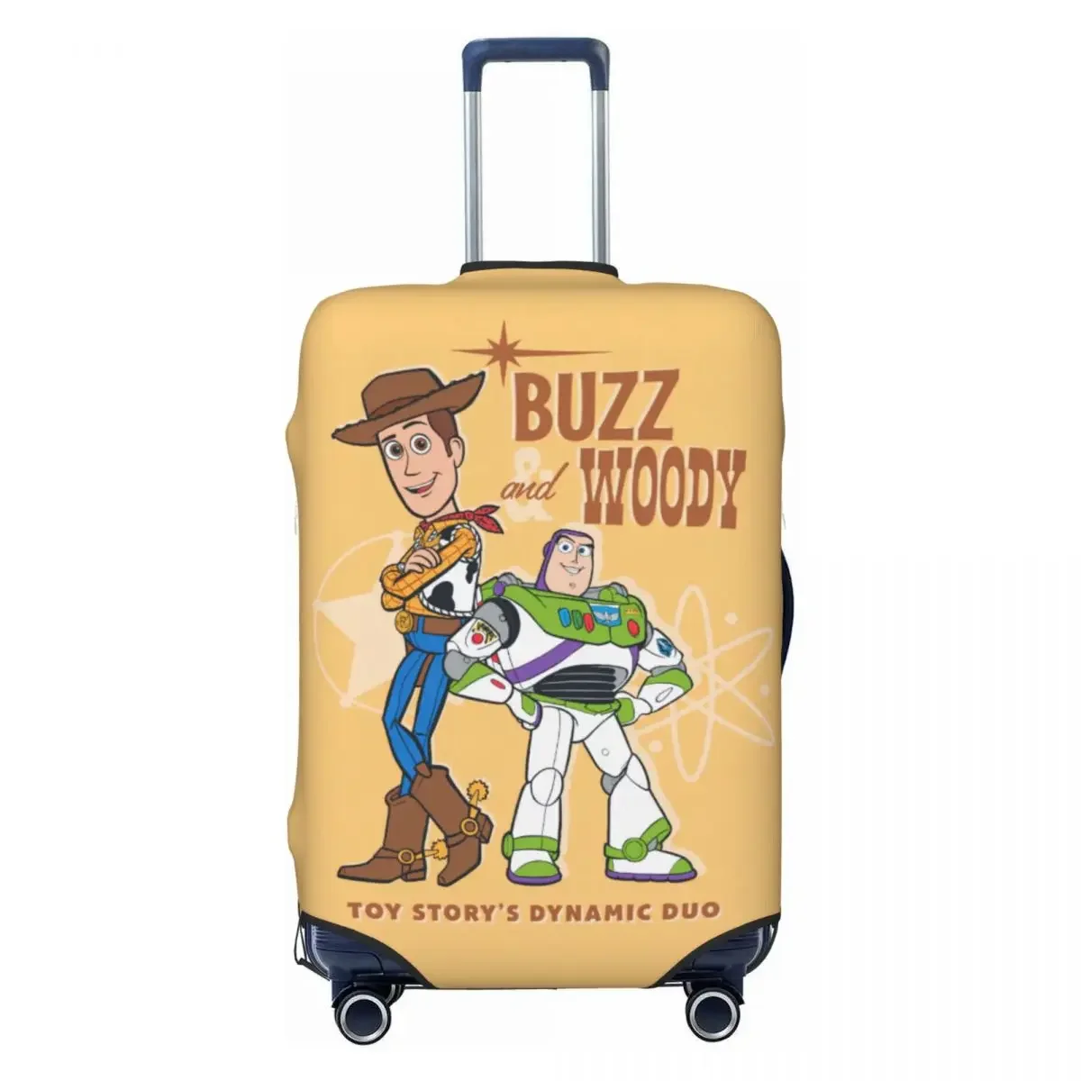 Cubierta de equipaje de viaje personalizada Toy Story Woody y Buzz, Protector de maleta a prueba de polvo, apto para 18-32 pulgadas