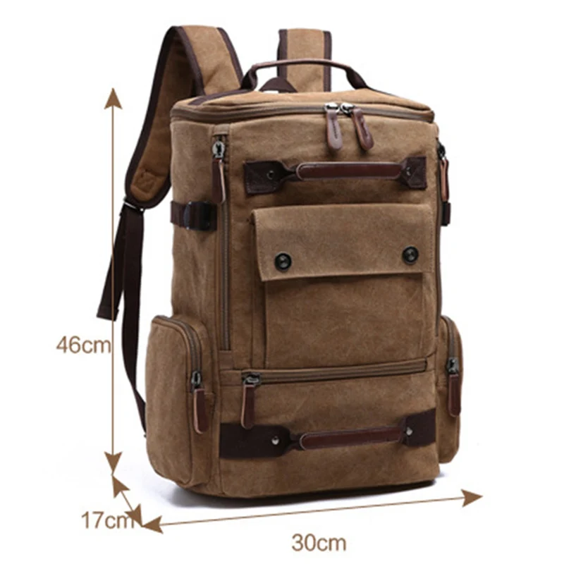 Men's Backpack Vintage Canvas Backpack School Bag Men's Travel Bags Large Capacity Backpack  Laptop Backpack Bag High Qualit