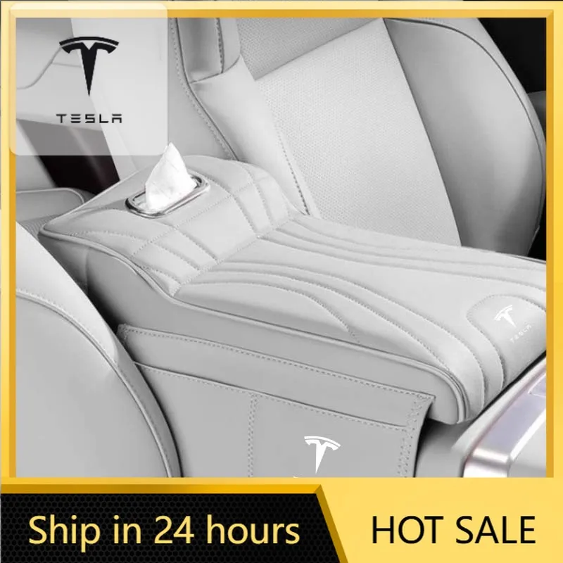 

Car Sticker Car Armrest Box Height Pad Special Central Elbow Support Tissue Box Storage Box For Tesla Model 3 S Model X Y Roadst