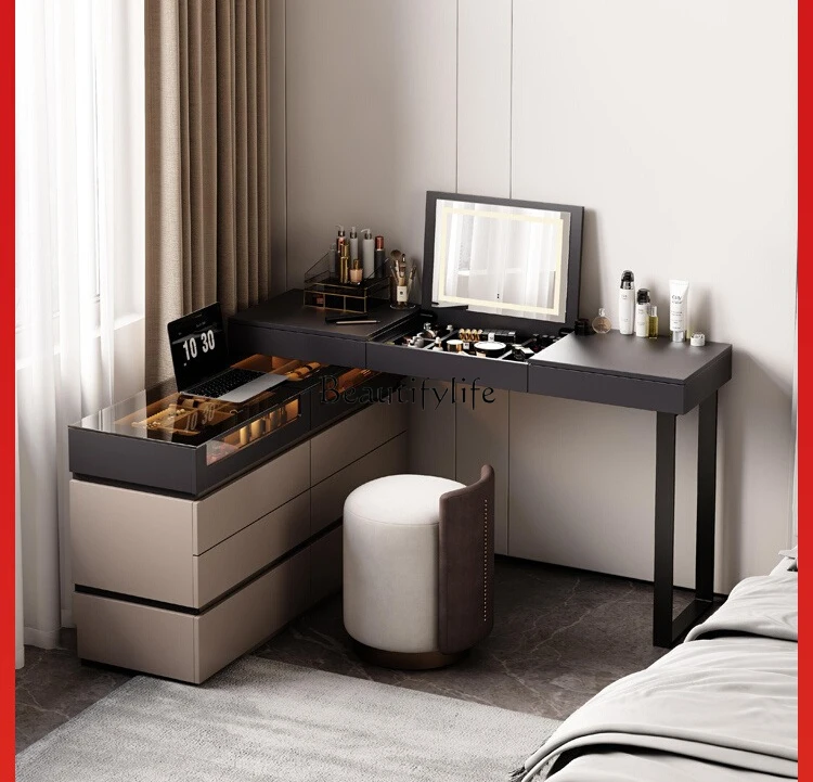 

*2025 new flip dresser chest cabinet integrated simple modern light luxury makeup table mirror