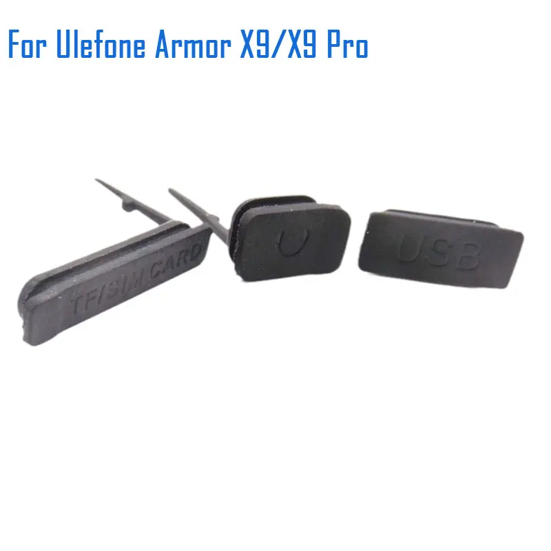Oryginalna osłona Ulefone X9 karta SIM/TF gumowa zatyczka zbroja X9 Pro słuchawka gumowa zatyczka USB kurz gumowe części osłona Ulefone X9