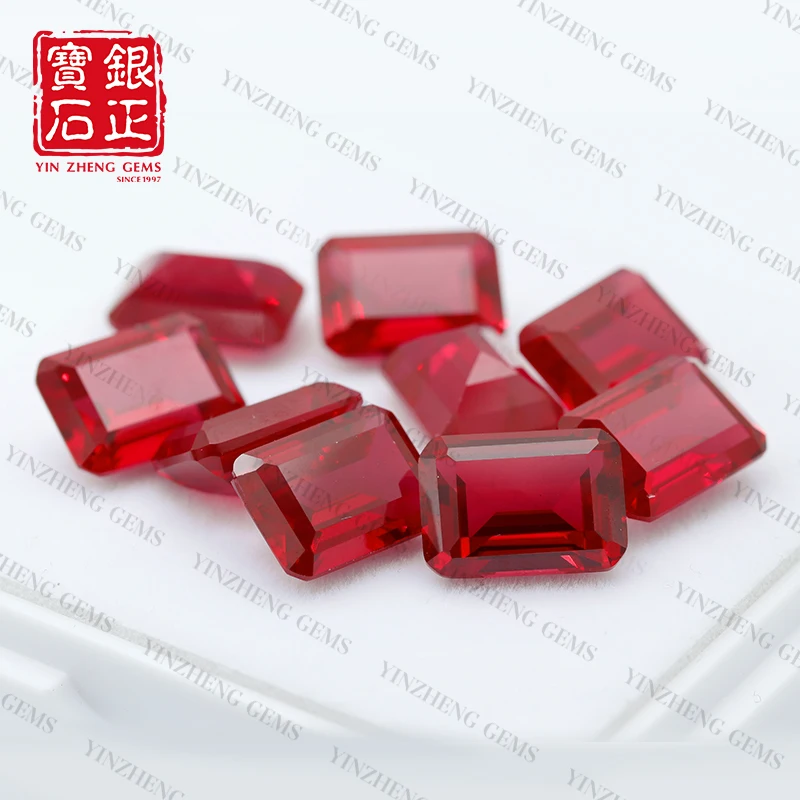 

Искусственно выращенный рубин, свободный камень, 3x5мм-15x20мм, прямоугольная изумрудная огранка, цвет «голубиная кровь», синтетический рубин-корунд, свободные драгоценные камни