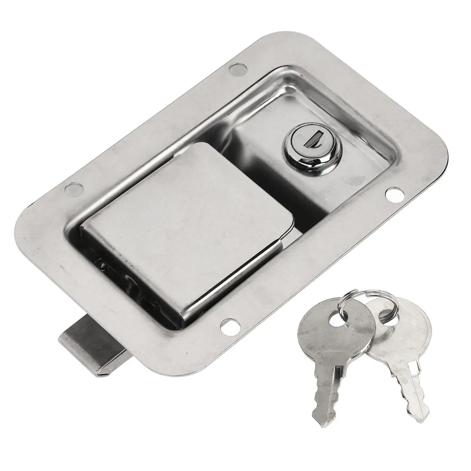 

Ручка с засовом, лопатка с высокой степенью безопасности, нержавеющая сталь 304, ручка для автофургона, конструкция весла 140x90 мм для грузовиков