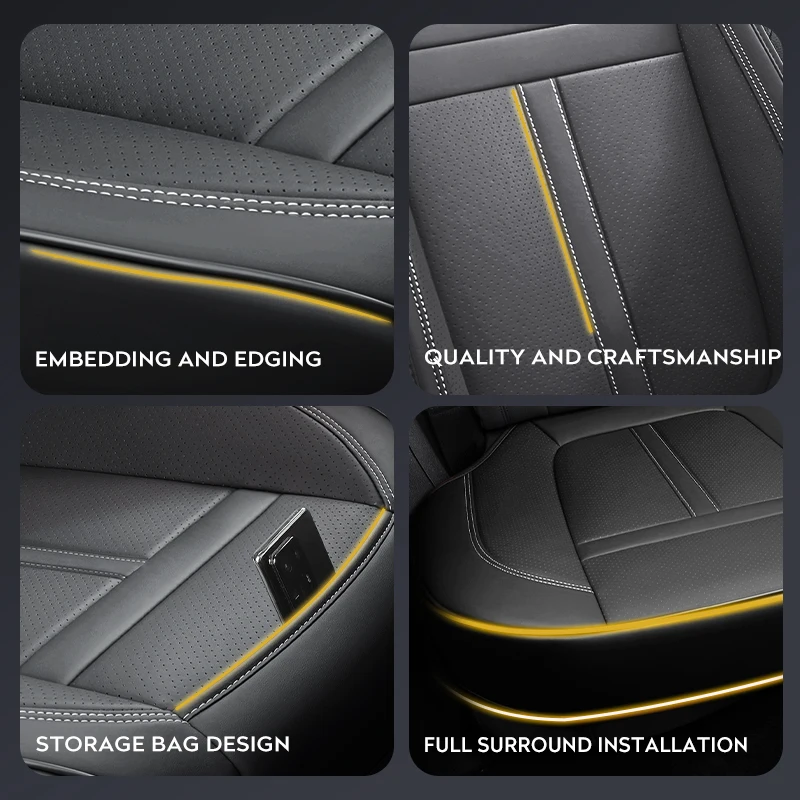 PU Leather Car Seat Cushion Four Season Car Cushion Pad Mat Nappa Leather Full Wrap Car Seat Protector Auto Chair Pad Accessory view 5