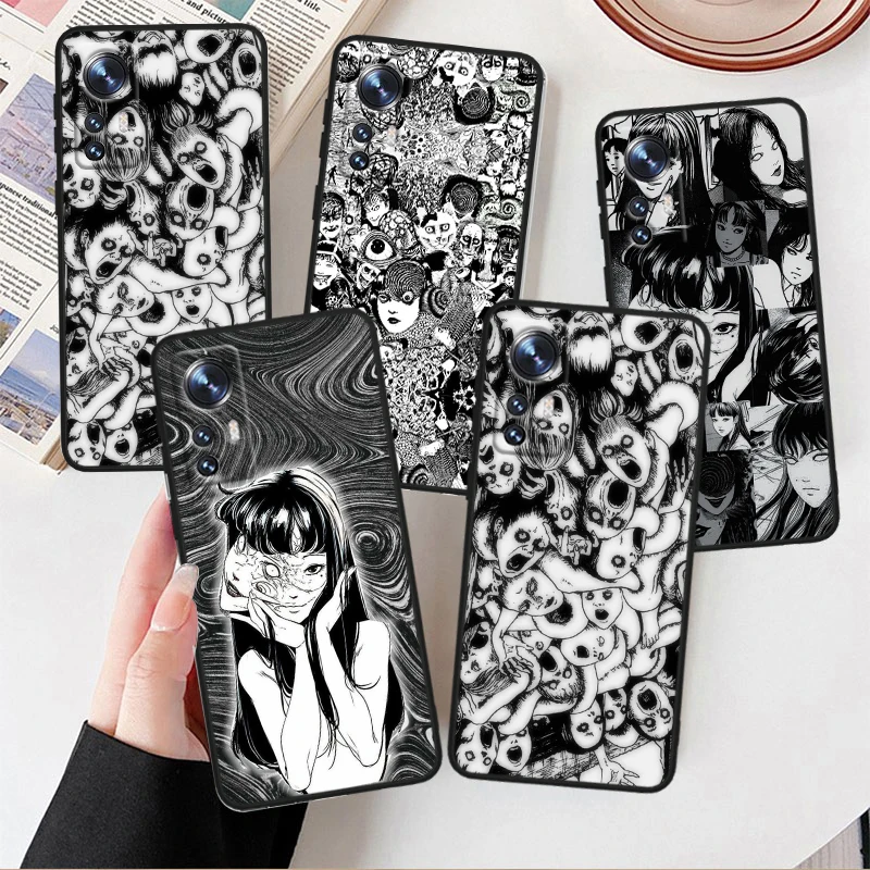 Anime Tomie Kawakami For Xiaomi Mi Note 10T 10S 10 9T 9 SE 8 CC9E A3 5G Lite Pro Soft Silicone Black Phone Case