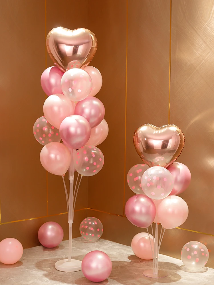 

Розовые воздушные шары для декора на дни рождения девочек, свадьбы, помолвки, праздничные украшения, круглые латексные шары для напольного размещения