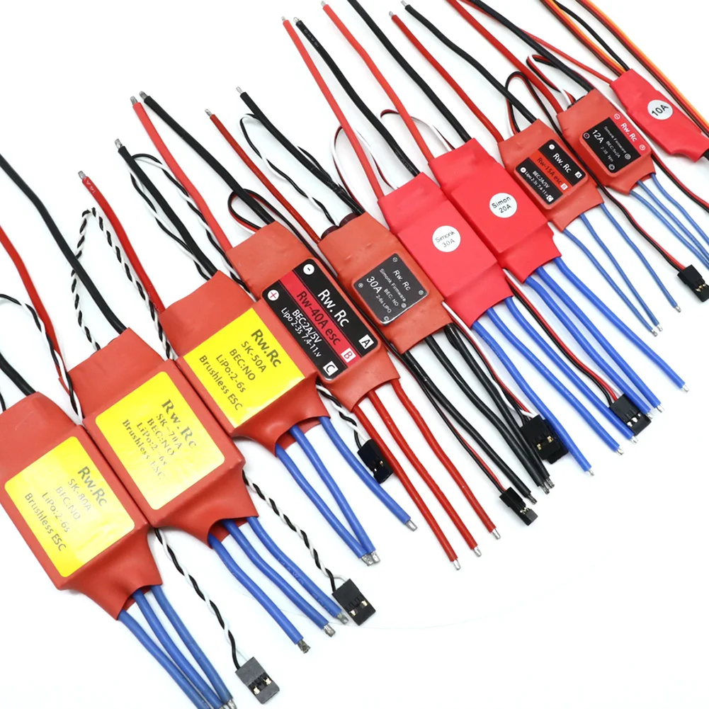 

Simonk 10A 12A 15A 20A 30A 40A 50A 70A 80A Firmware Electronic Speed Controller ESC for RC Helicopter