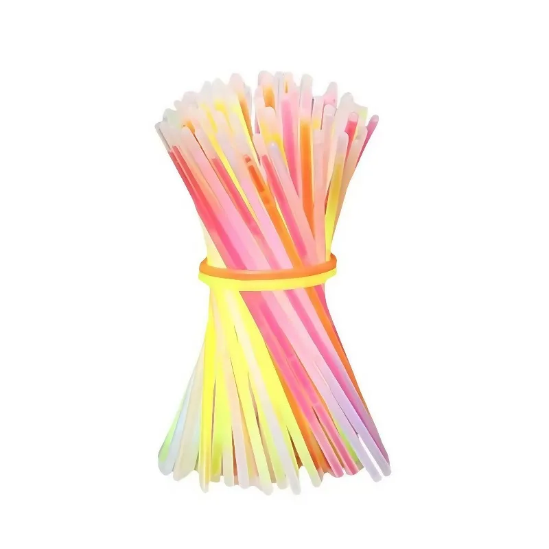 Colorful fluorescent stick humanoid figureclose fitting matchstick personglowing brightly night light sticky clothes dance props