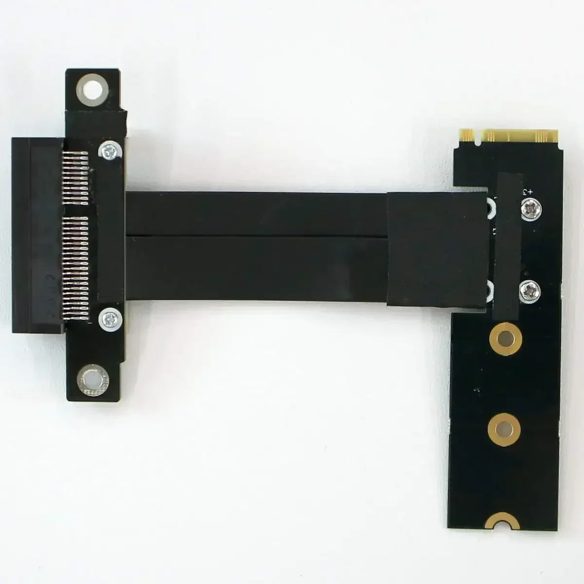 Imagem -02 - Jumper Adaptador Extensor para Placa Gráfica Gpu Cabo de Extensão Angular Direita e Esquerda Pcie 3.0 Nvme Ngff para Pci Express x4 4x