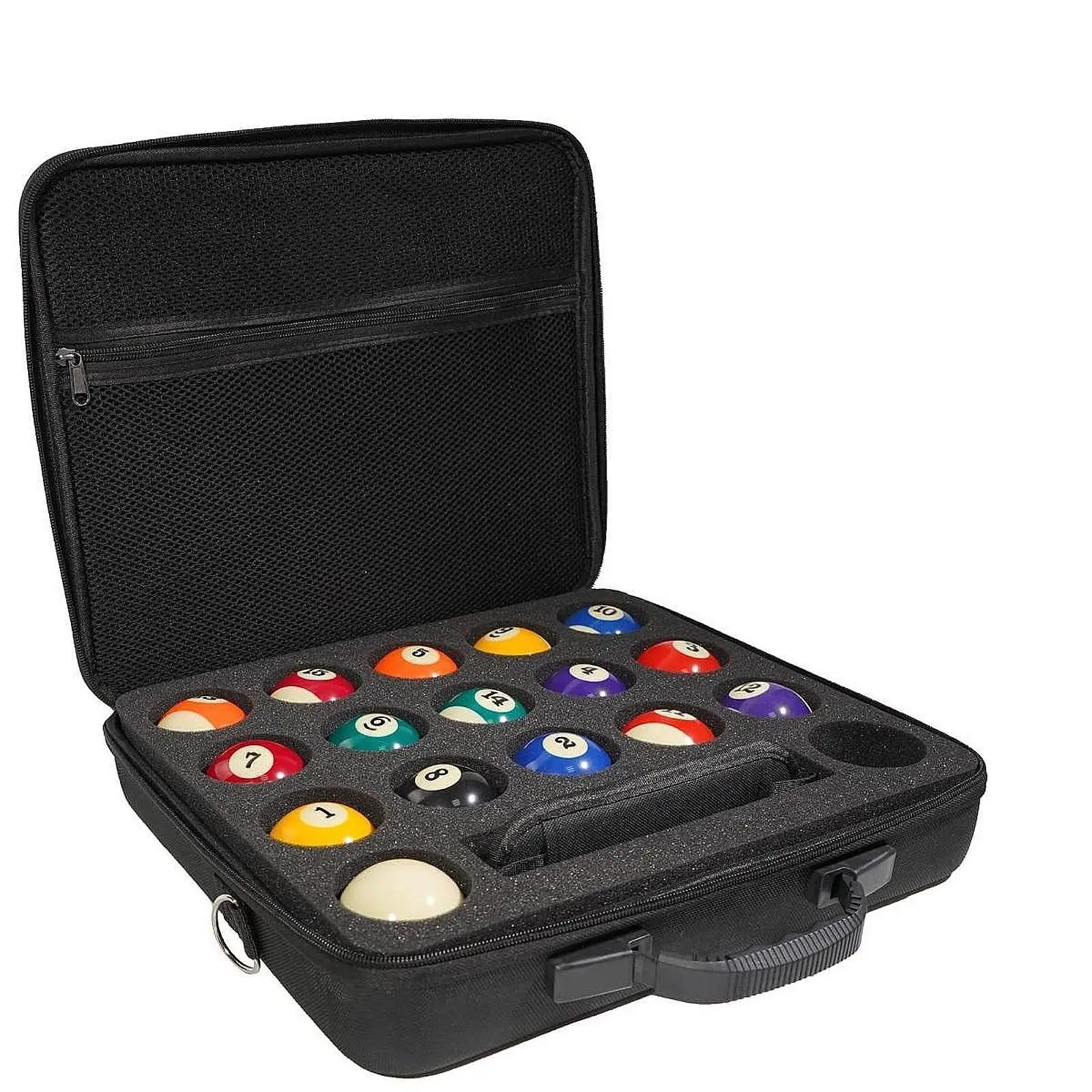 Billiard Ball Carrying Case with Internal Zip Pocket Container with Carry Handle Billiard Accessories Billiard Balls Storage Box