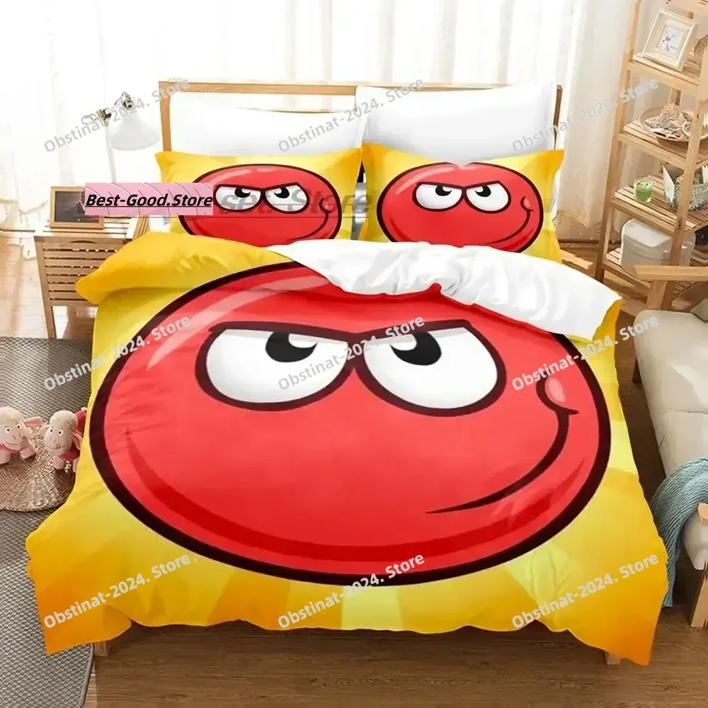 Red Ball Bedding Set Single Twin Full Queen King Size Bed Set Aldult Kid Bedroom Duvetcover Sets 3D Print Kawaii Anime 2022