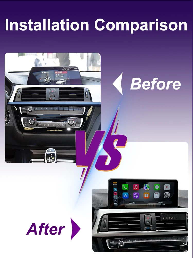 AUTOTOP 10,25 Zoll Linux Wireless Carplay Touchscreen Android Auto für BMW 3er/4er Reihe F30 F31 F32 F33 F34 F36 G20 2018 EVO System – Detail 4