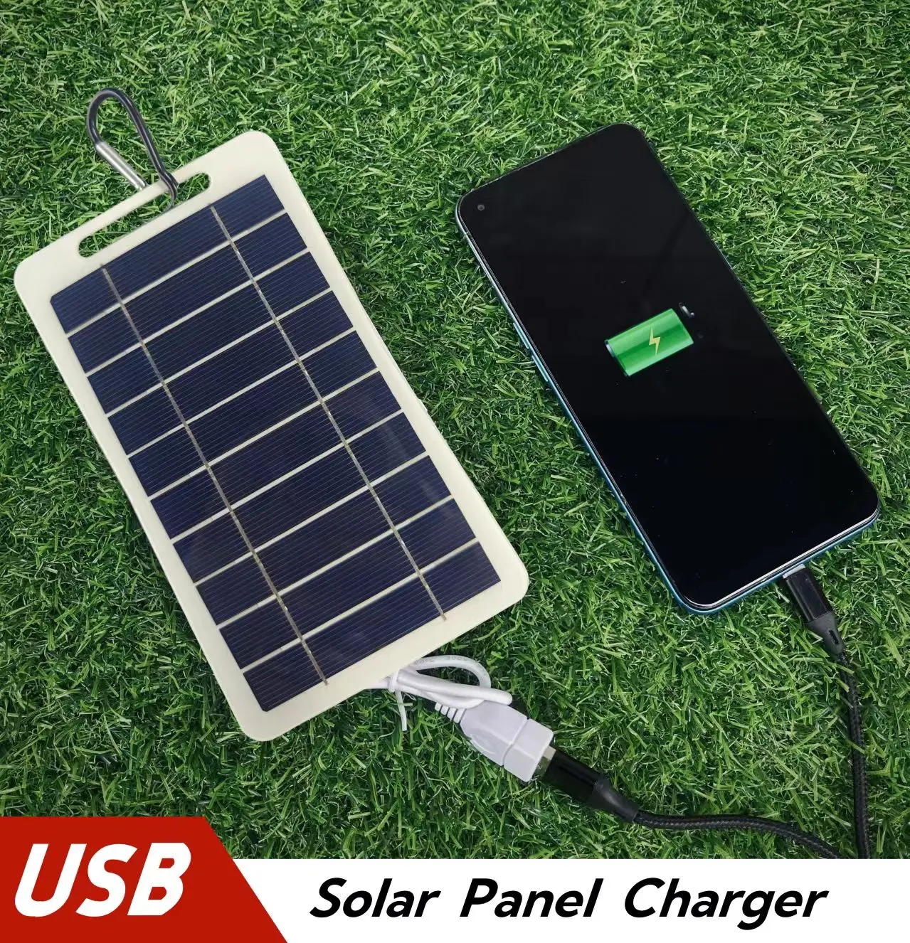 2 واط لوحة طاقة شمسية مع USB مقاوم للماء المشي لمسافات طويلة والتخييم في الهواء الطلق بطارية محمولة شحن الهاتف المحمول البنك شحن لوحة 5 فولت #1