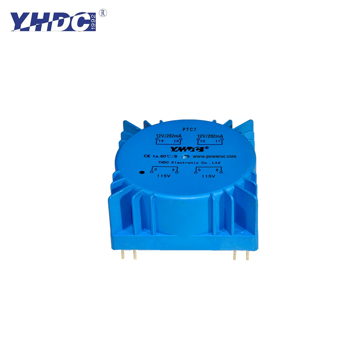 

YHDC PTC7 For Audio Usage 7VA 2x110V/2x115V /2x7V/2x9V/2x12V/2x15V/2x18V/2x22V PCB Welded Toroidal Transformers, Encapsulated