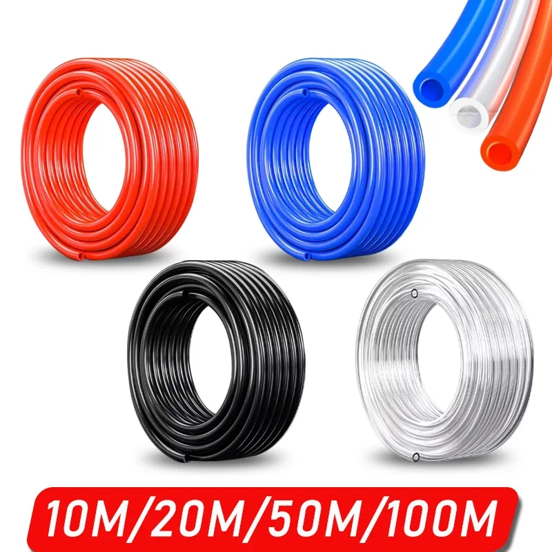 

10M/20M/50M/100M Pneumatic Air Hose Plastic Tube 4mm 6mm 8mm 10mm 12mm Pipe Line Air Hose Polyurethane Tubing for Compressor