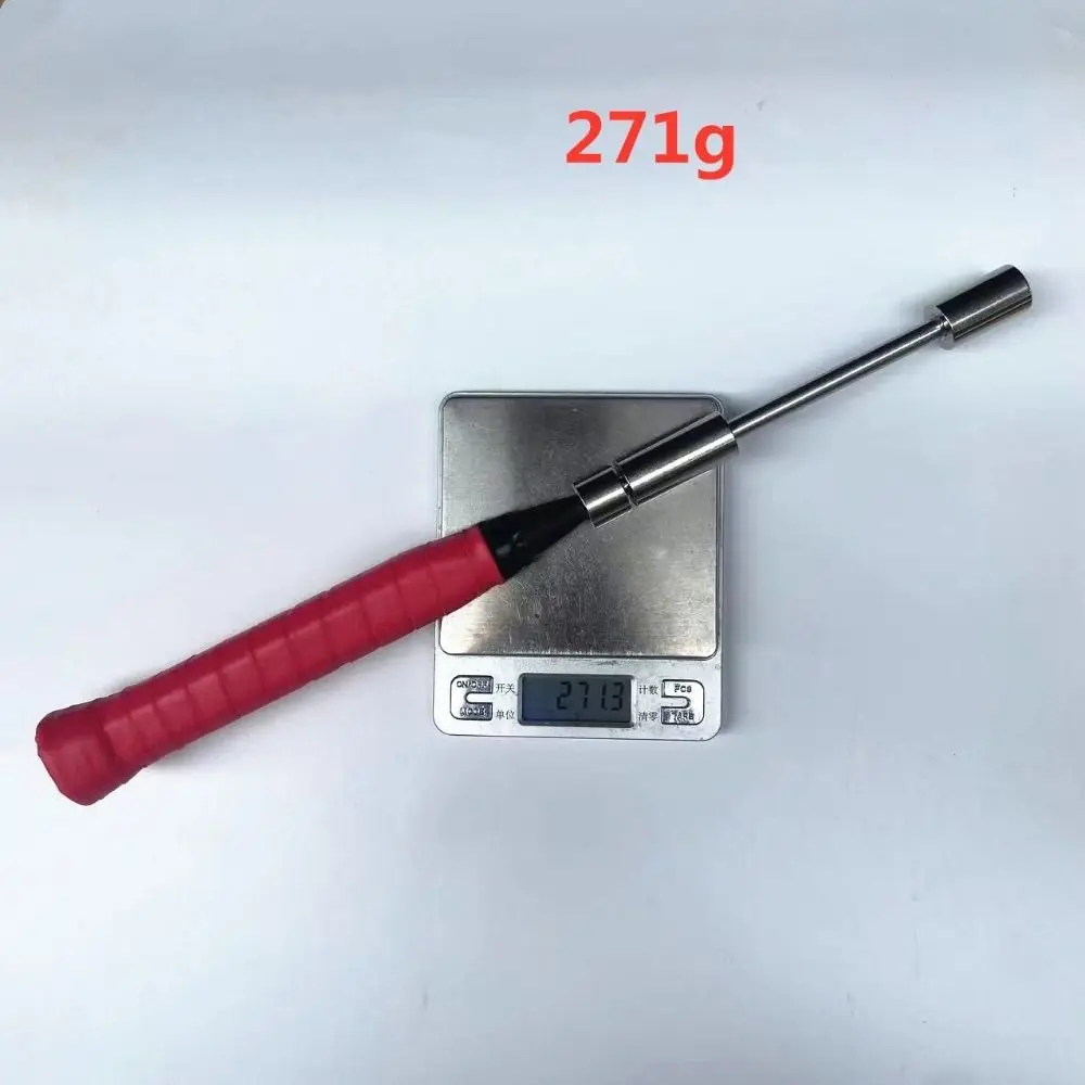 قابل للتعديل الوزن مضرب سوينغ المدرب الفولاذ المقاوم للصدأ القابل للإزالة كرة الريشة التدريب عصا سوينغ القطب إصبع المعصم