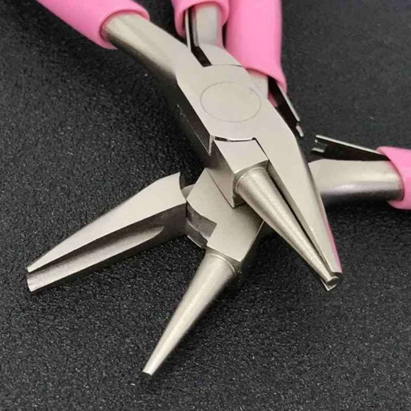 5-Inch Professional Round Concave Pliers, Used for Jewelry Making Wigs & Hair Extensions Mini Wire Loop Tools, DIY Manual Tools