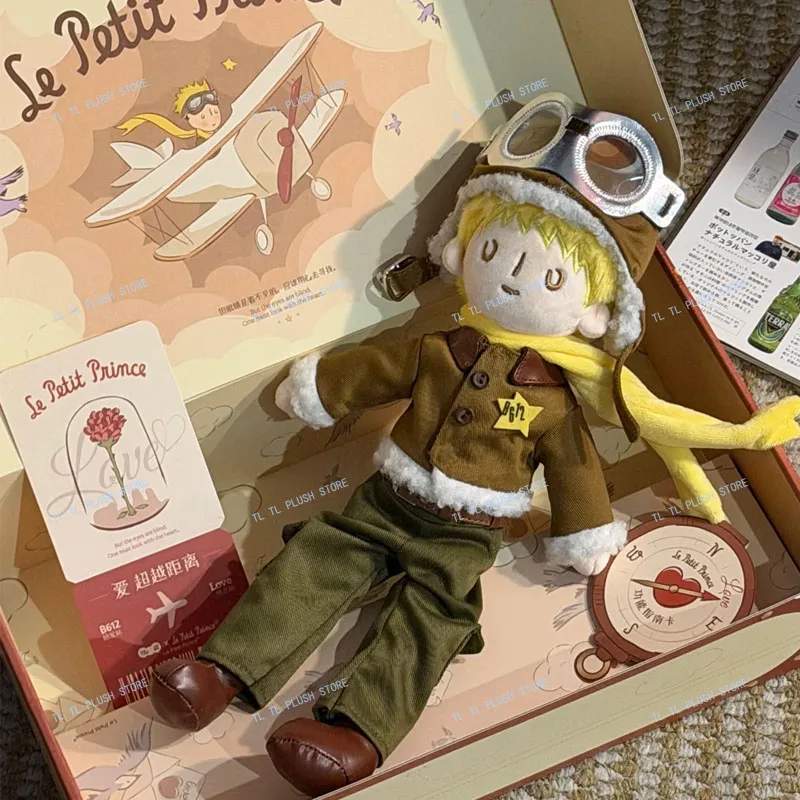 MarTUBE Little Prince Pilot Style Rose Plush Doll Recordabl Healing Creative Birthday Couple Girfriend Boyfriend Valentine Gift view 6