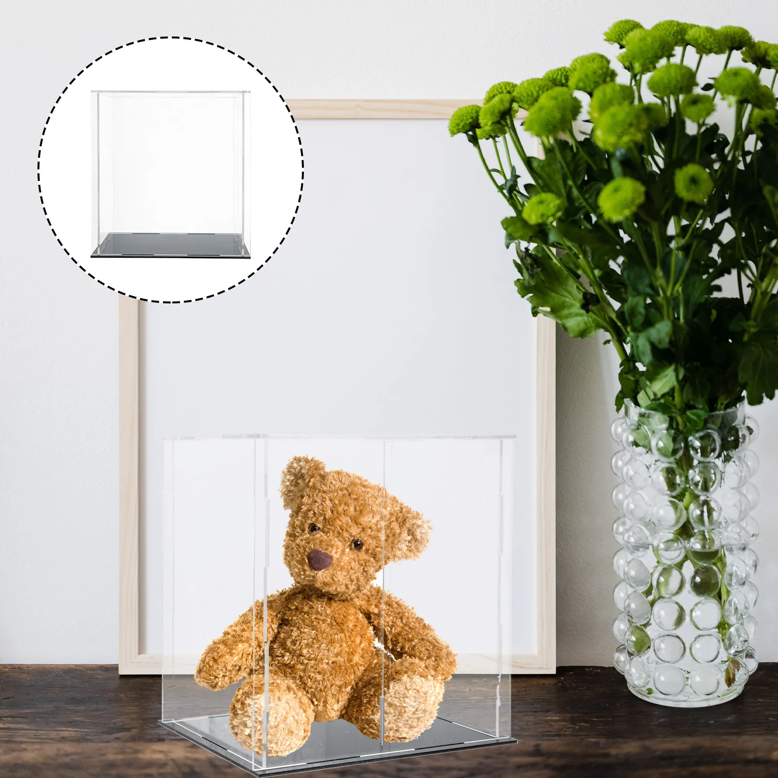 Heavy-Duty Acrylic Display Box Clear Scratch-Resistant Collection Storage Case for Basketball Desktop Home Organization Display