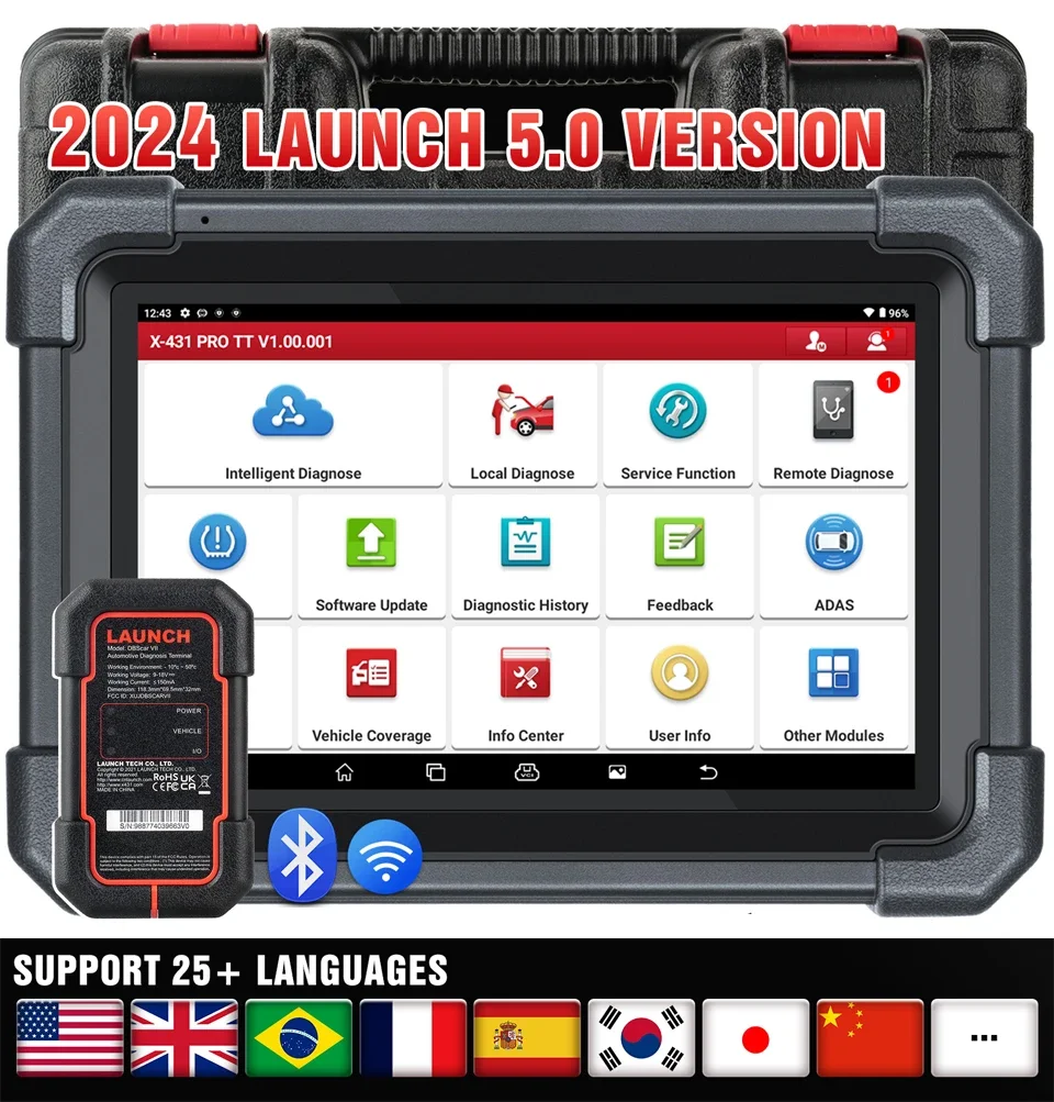 2024 LAUNCH X431 PRO TT + DBScar VII VCI All System Auto Car Diagnostic Tools CANFD & DOIP FCA 38 reset Scan Tool as PRO V 5.0