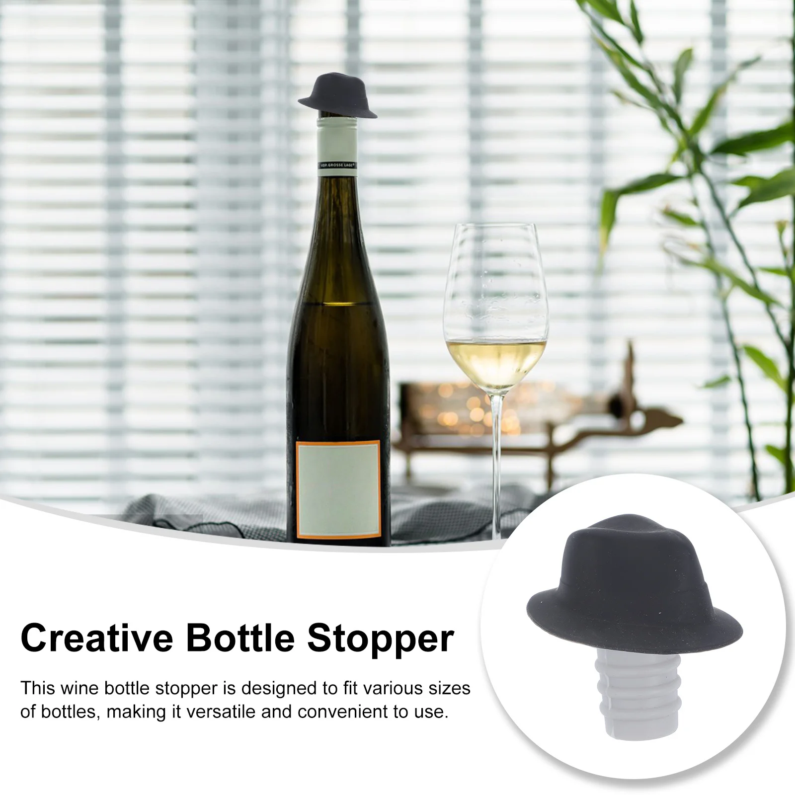 

Cowboy Hat Wine Bottle Stopper Silicone Plug Cute Creative Beanie Shaped Cap for Bar Party Use Creative Bottle Stopper