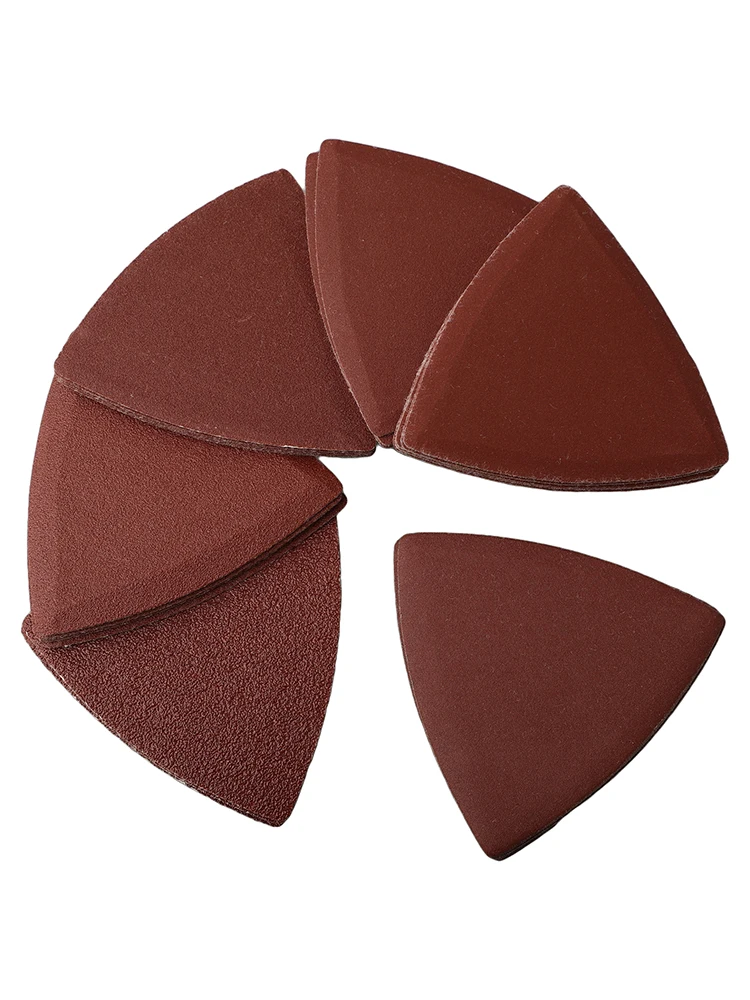 

30pcs Triangle Sandpaper Hook & Loop Oscillating Multi Tool Sand Paper Sanding Pad Triangular 400 Grit 80 80*80*80mm 180