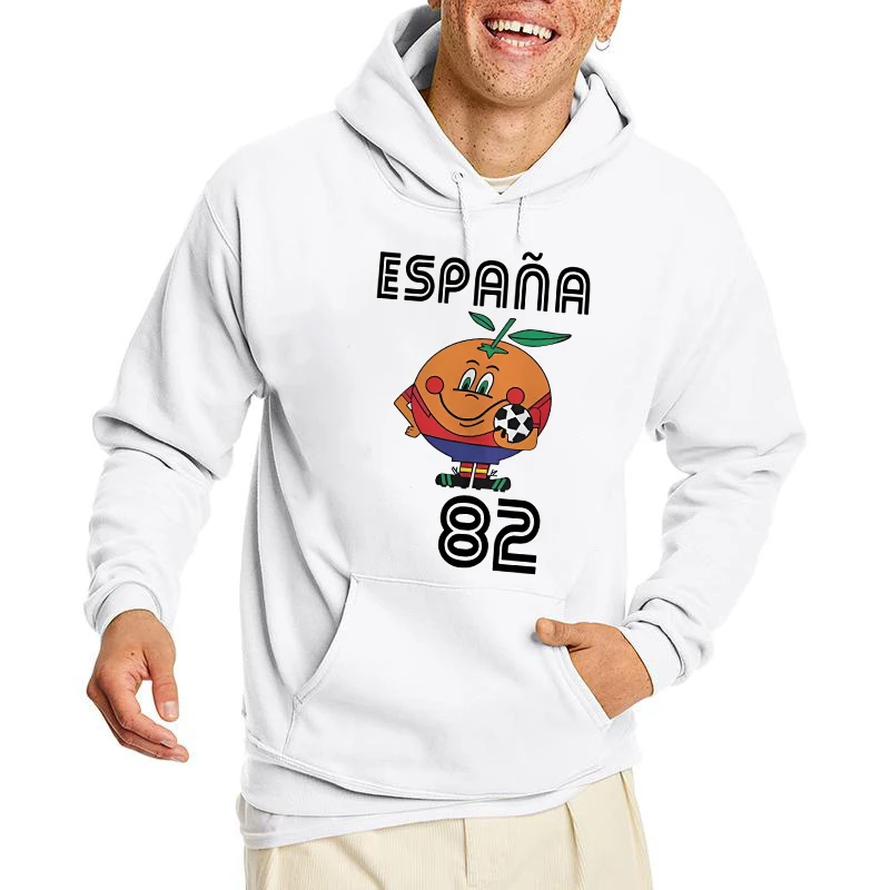 مضحك Naranjito طباعة هوديي إسبانا 82 اسبانيا التميمة 1982 كرة القدم كرة القدم النساء الرجال بلوزة غير رسمية Harajuku البلوز هوديس #4