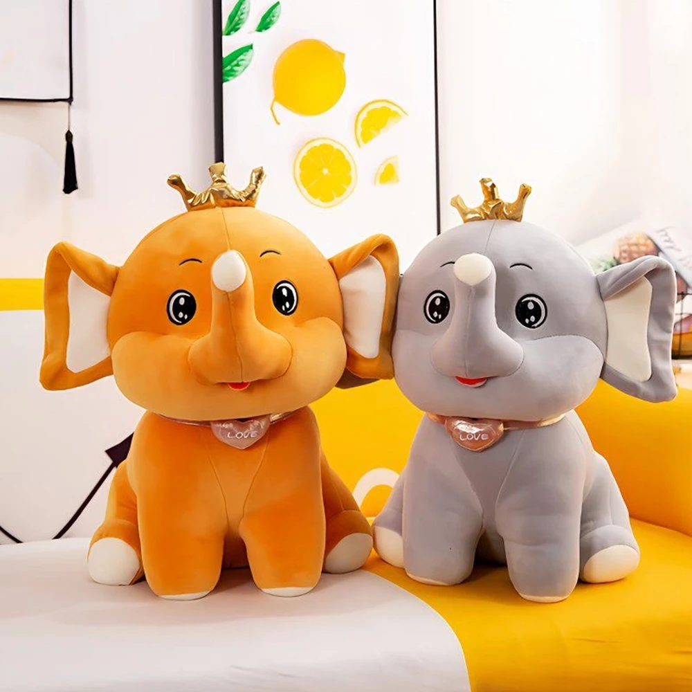

Best-selling Crown Elephant Fur Soft Comfort Decorative Piece - Elephant Blanket Doll Toy - Children's Birthday Gift