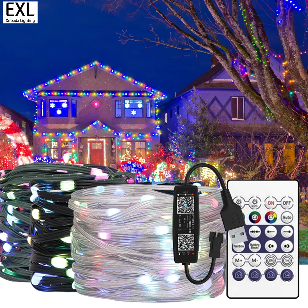 

WS2812 WS2812B Smart Addressable Individually Party Christmas Lights Dream Color RGBIC LED String Used for home decoration DC5V