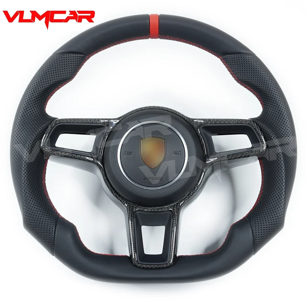 Custom Real Carbon Fiber Steering Wheel  For Porsche 911 971 996 987 997   Cayenne  MACAN Panamera Steering Wheel upgrade